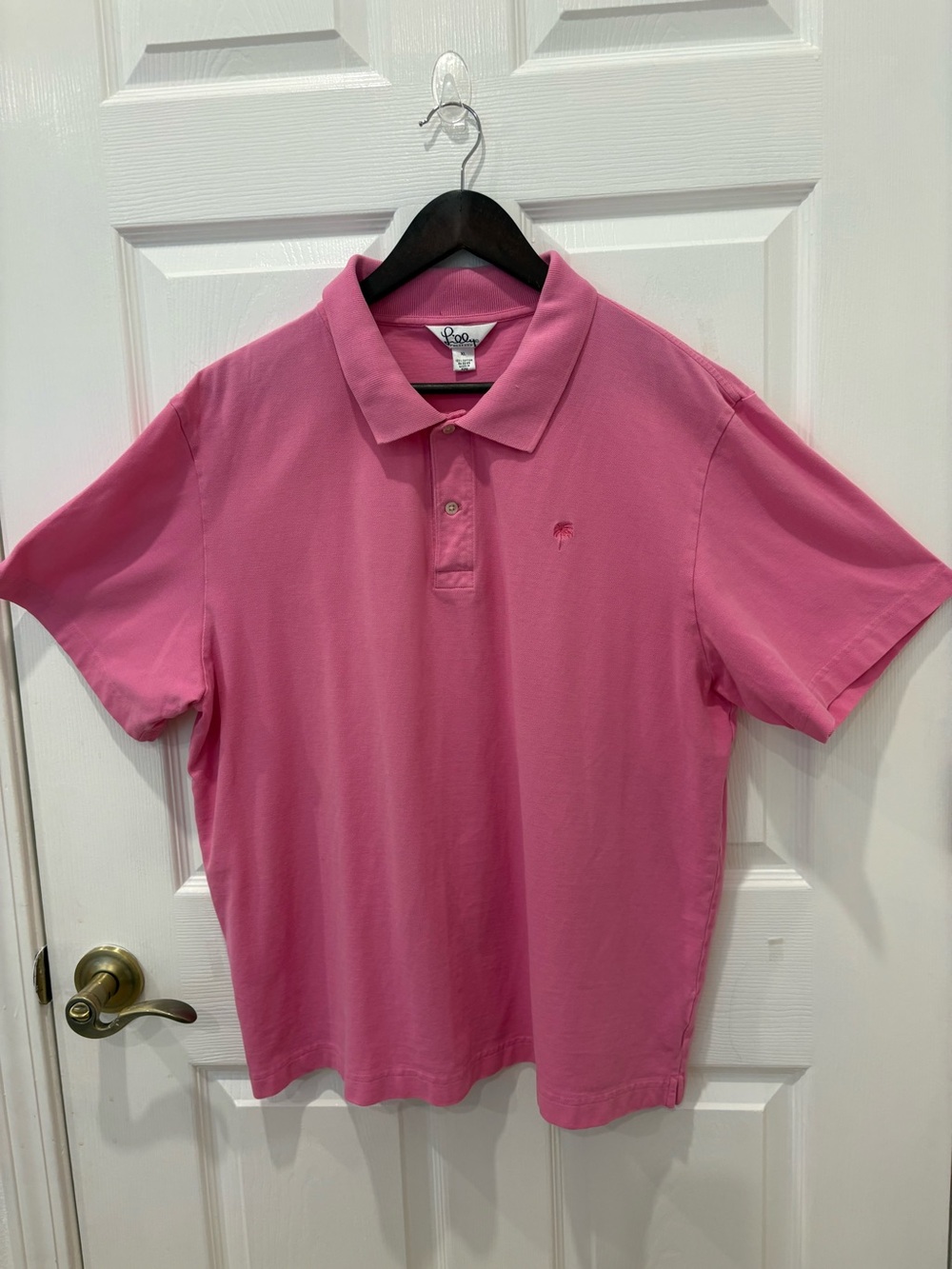 Vintage Lilly Pulitzer Men's Pink Polo Shirt XL